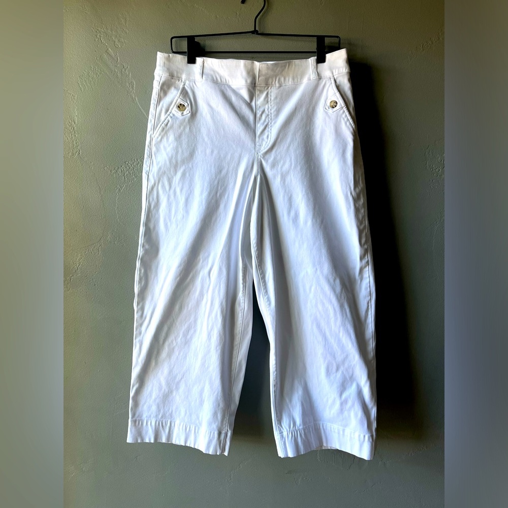 Spanx White Cropped Pants ~ Size XL Petite